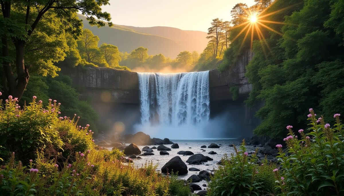 Explorer les merveilles de la cascade de Powerscourt : joyau naturel irlandais